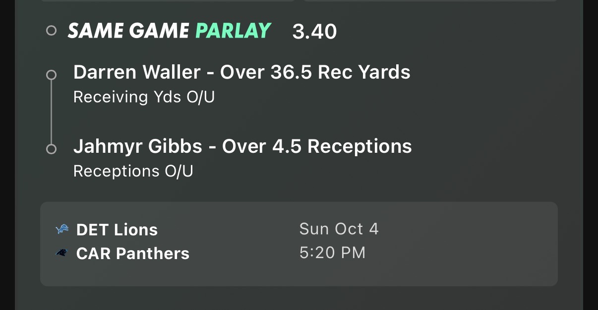 SNF Picks DET @ CAR Jahmyr Gibbs o4.5 Receptions Hit 3/L3 weeks with 5,6, and 7