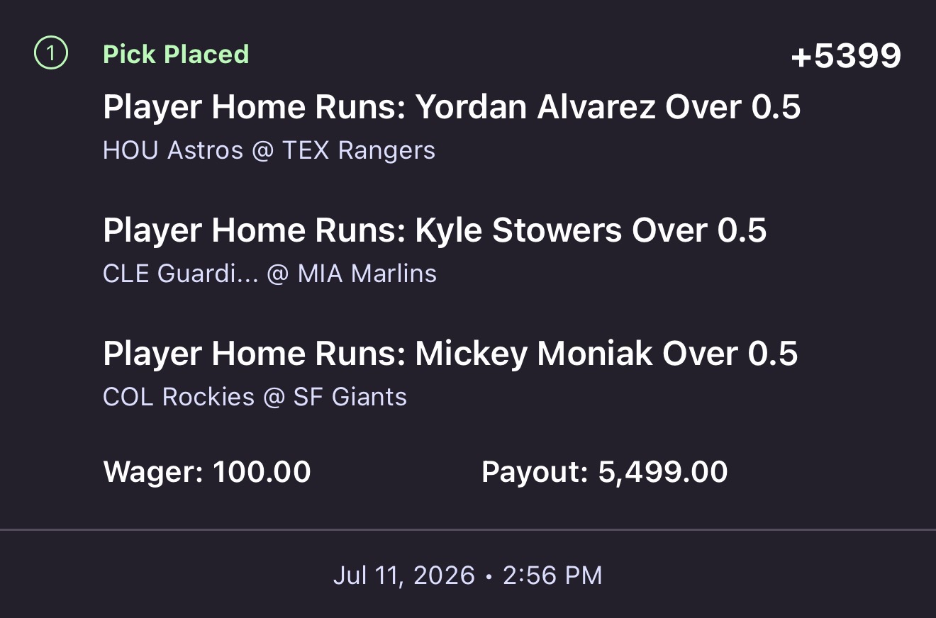 Onyx Parlay! Spend $10 get 50 in free picks with the code LISAMARIE