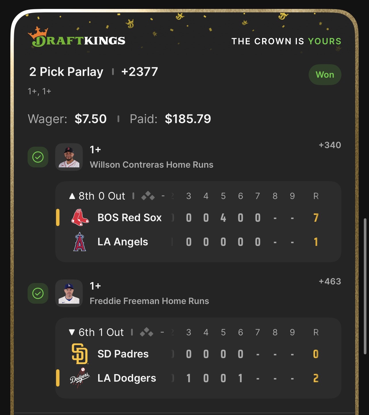 BANG! ✅💎 Cash the FREE MLB Home Run Parlay: Contreras x Freeman (+2377) ⚾️🎆✅💰 We