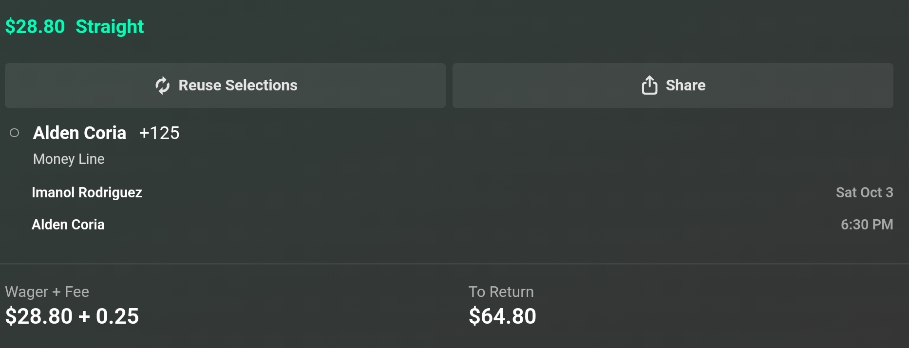 Straight Bet