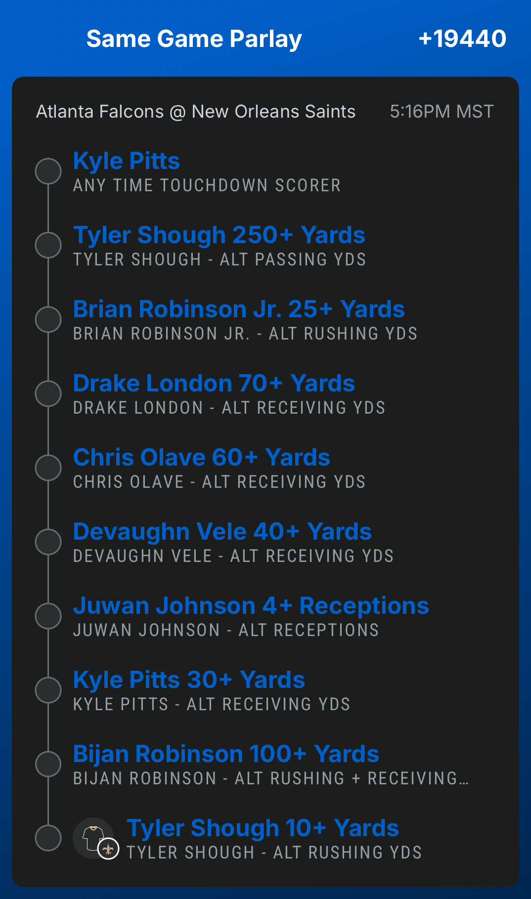 Call me crazy.. I just believe Kyle Pitts plays well today. He had 55 yards and