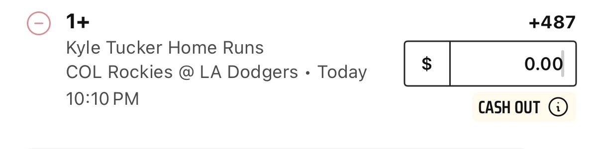 💣 Blessed Bomb 💣 Kyle Tucker, +487, .25u