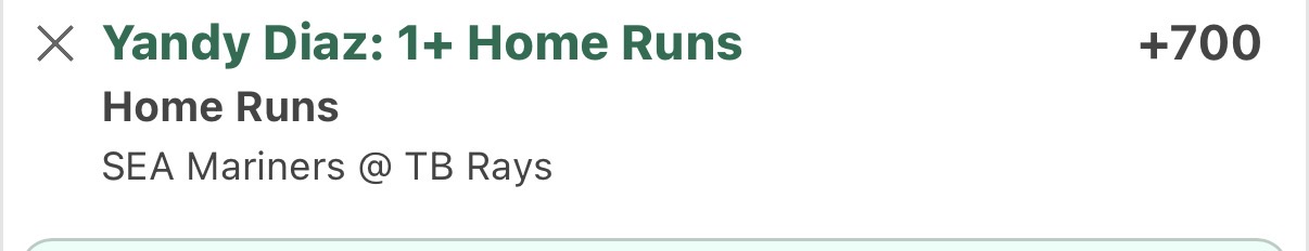 💣 Blessed Bomb 💣 Yandy Diaz, +700, .25u