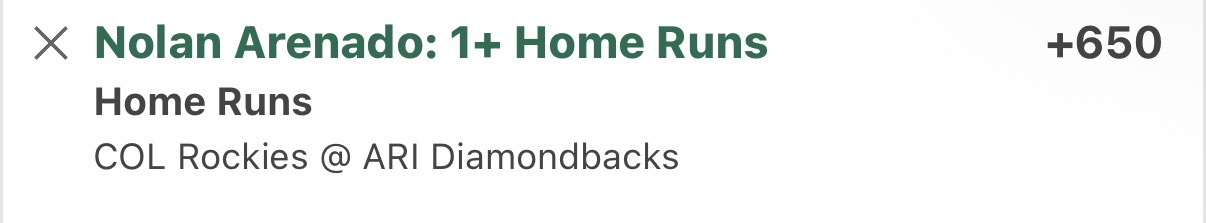 💣 Blessed Bombs 💣 Mickey Moniak, +525, .25u Nolan Arenado, +650, .25u Two free e