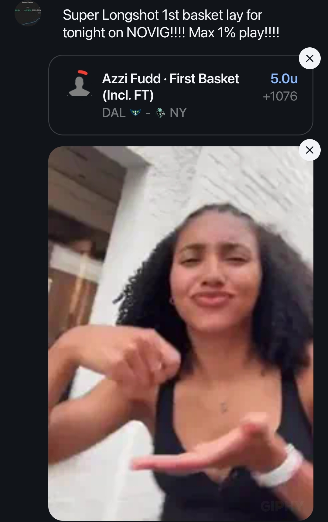 FREE 1% LONGSHOT WNBA 1ST BASKET 🏀BASKETBALL🏀 Just throwing out a little som