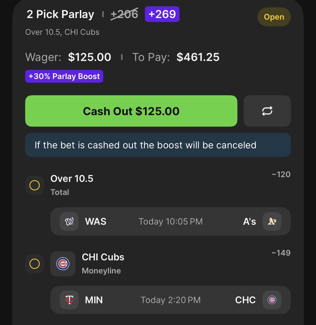 Running out this two leg on DraftKings with a boost.