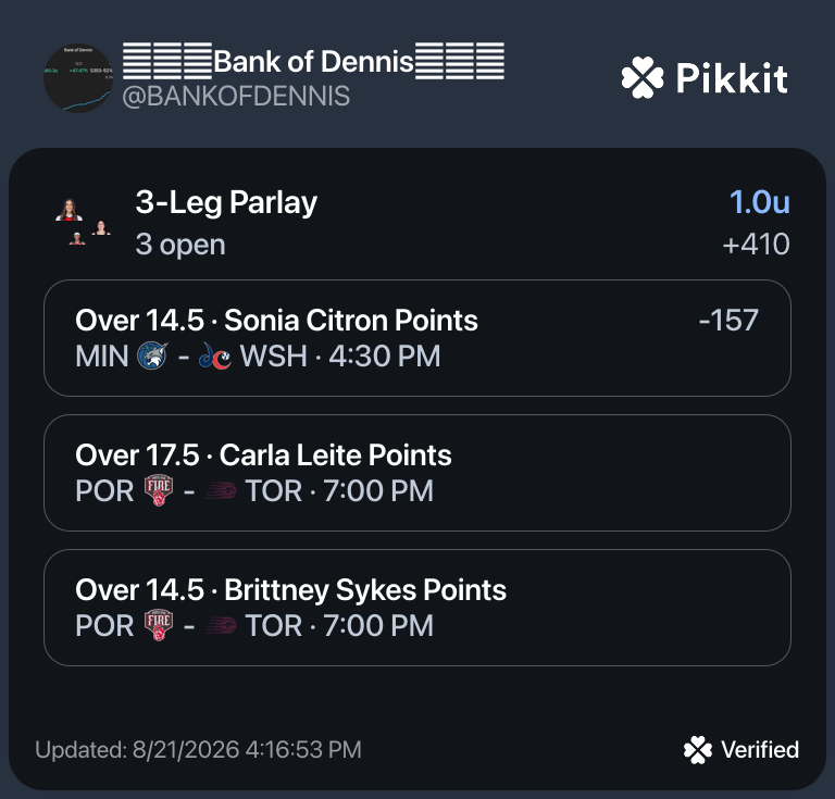 **WNBA FREE PLAYS FOR FRIDAY ** 🏀BASKETBALL🏀 Laying each of these parlays as pos