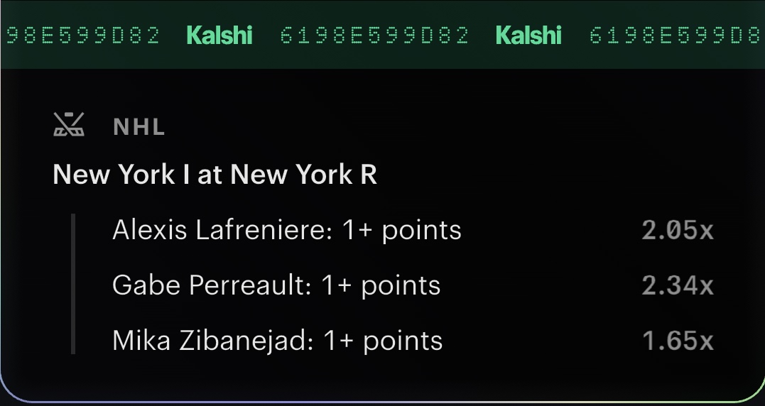 Free line stack. All for a point. Lafreniere/Perreault/Zibanejad +373 0.25 unit