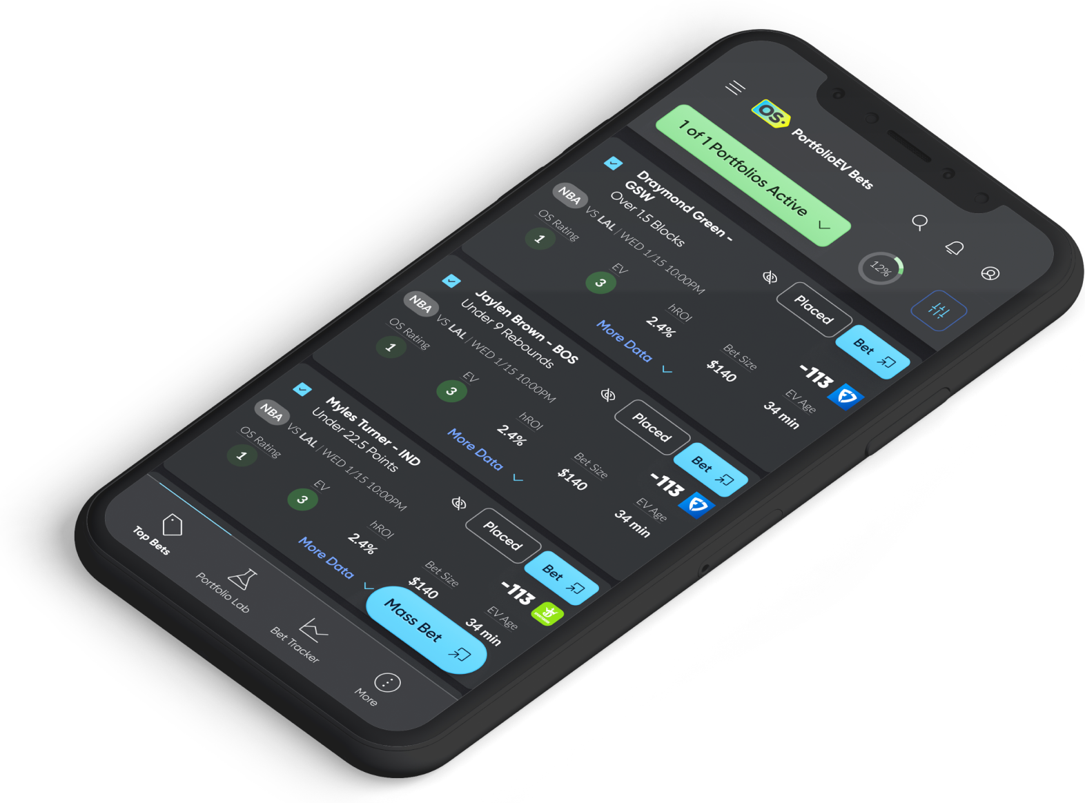 PortfolioEV interface preview