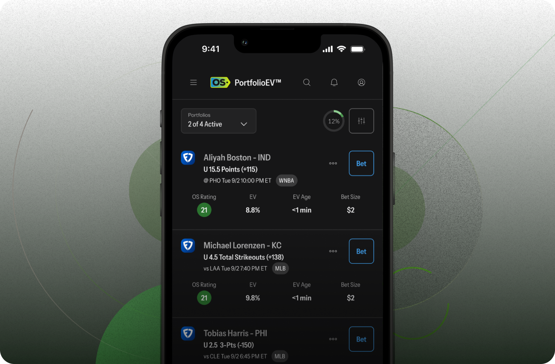 PortfolioEV mobile app